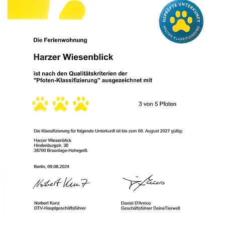 Harzer Wiesenblick, Hunde Willkommen, W-lan, Sauna, Dtv 4 Sterne, 3 Pfoten Apartment