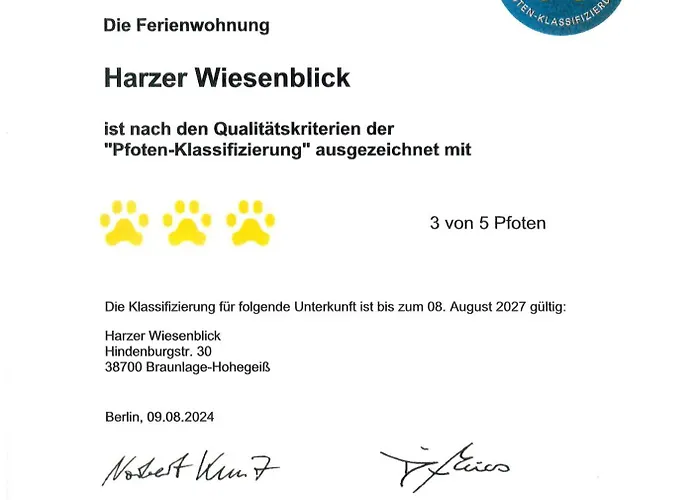 Harzer Wiesenblick, Bis 2 Hunde Willkommen, W-lan, Sauna, Dtv 4 Sterne, 3 Pfoten Апартаменты